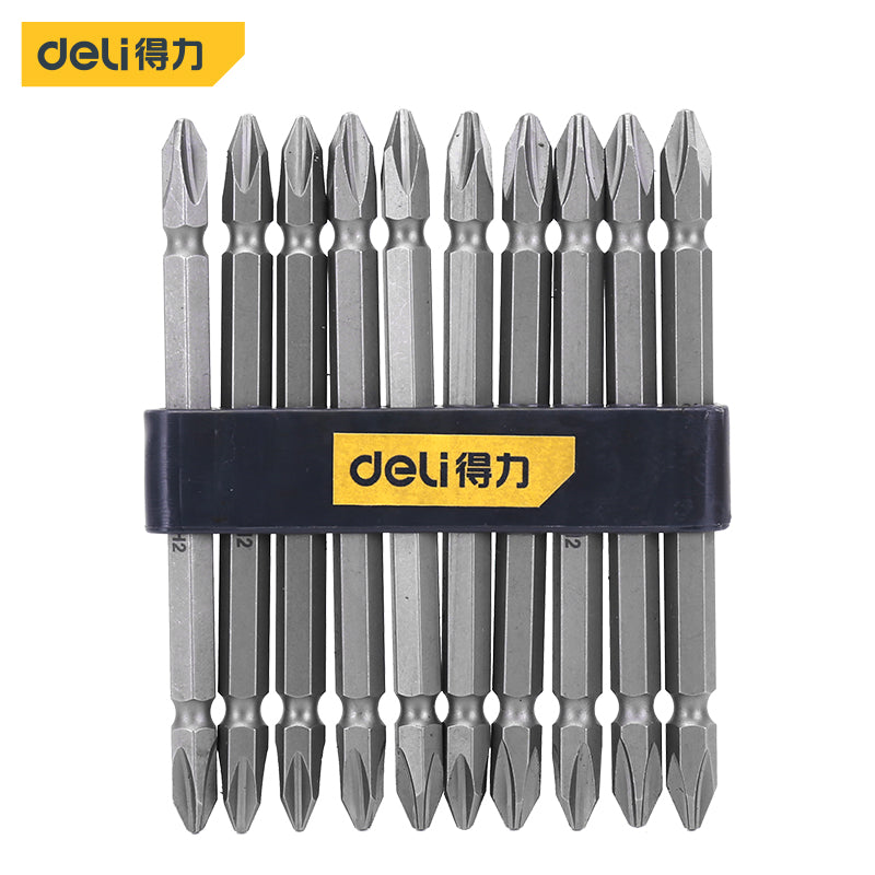 Deli得力工具 高扭力雙十字批頭 批咀 (12支/盒)